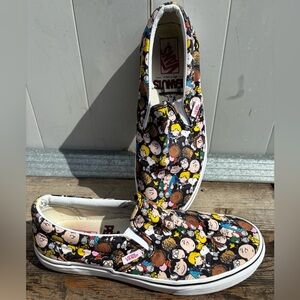 Vans Peanuts Slip-On Sneakers - Black, Yellow, Brown, White